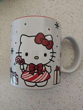 Sanrio Hello Kitty 2024 Christmas Happy Holidays 20 oz Ceramic Coffee Mug